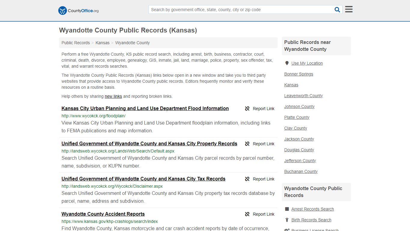 Public Records - Wyandotte County, KS (Business, Criminal, GIS ...