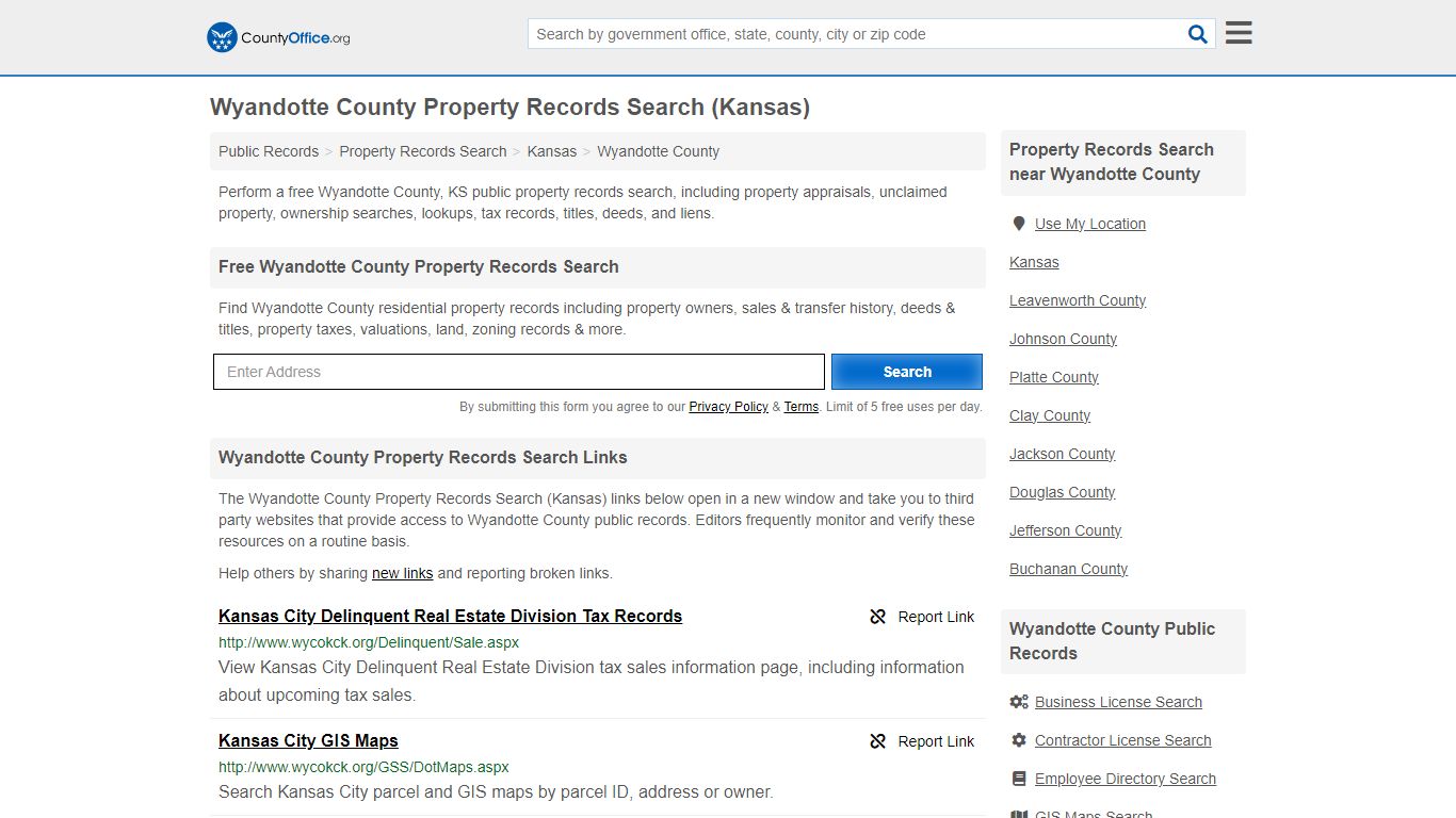 Wyandotte County Property Records Search (Kansas) - County Office